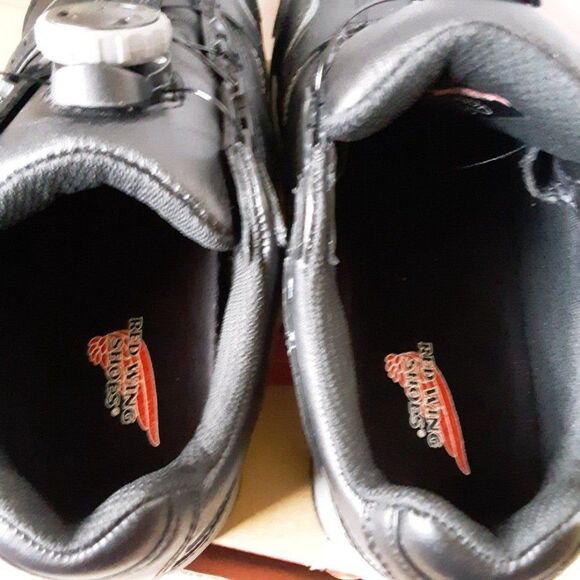 Red Wing Work Shoes Men's Size 8.5H Black Leather Soft Toe - Picture 7 of 9